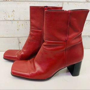 Nine West - Roslyns - Vintage Red Leather Boots